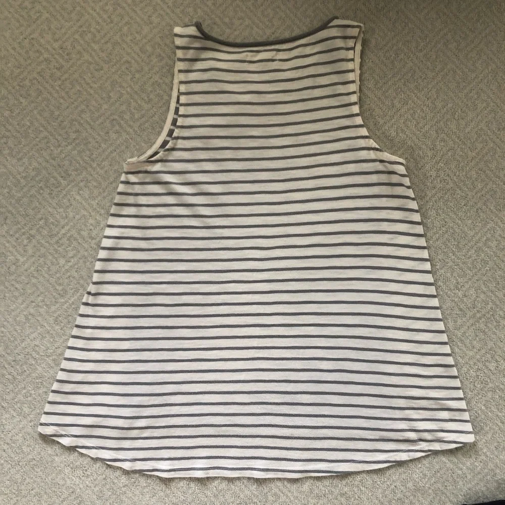 Madewell Forward-Seam Tank Top in Grey Stripe